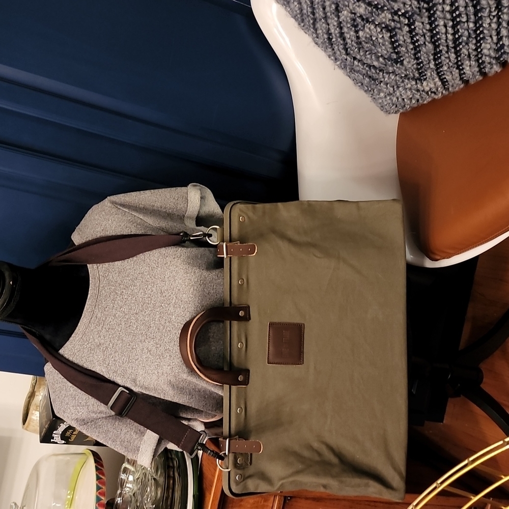 Line of Trade army green canvas travel bag! SOO FUN AND UNIQUE! NWOT - Picture 8 of 8